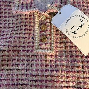 Easel Women’s Contemporary Plus Tweed 2-Piece Set – New With Tags